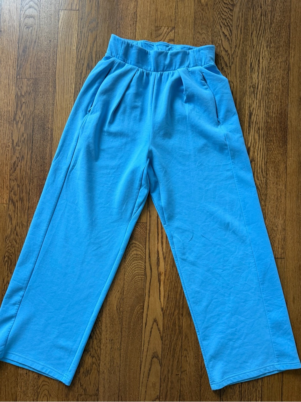 Adidas Women’s Wide Leg Sweatpants | Bright Blue | Size S